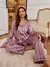 Conjunto de Pijama de Cetim com Ribana Contrastante, Férias - comprar online