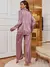 Conjunto de Pijama de Cetim com Ribana Contrastante, Férias - loja online