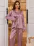 Conjunto de Pijama de Cetim com Ribana Contrastante, Férias