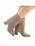 Imagem do Bota Feminina Cano Médio Salto Geométrico 7,5cm Bico Fino Moda Blogueira Antiderrapante Luxo