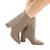 Bota Feminina Cano Médio Salto Geométrico 7,5cm Bico Fino Moda Blogueira Antiderrapante Luxo na internet