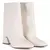 Bota Feminina Cano Médio Salto Geométrico 7,5cm Bico Fino Moda Blogueira Antiderrapante Luxo na internet
