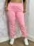 Calça Feminina de Moletom Jogger Sintura Alta Com Bolso Flanelada na internet