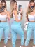Calça Feminina de Moletom Jogger Sintura Alta Com Bolso Flanelada - loja online