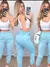 Calça Feminina de Moletom Jogger Sintura Alta Com Bolso Flanelada na internet