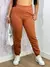 Calça Feminina de Moletom Jogger Sintura Alta Com Bolso Flanelada - comprar online