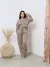 Conjunto Feminino em Moletinho Calça Jogger Cintura Alta e Blusa Manga Longa Casual e Confortável Moda 2025 - Seuconfortotche
