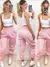 Calça Feminina de Moletom Jogger Sintura Alta Com Bolso Flanelada - comprar online