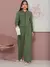 Conjunto EleganteFeminino De Calça Pantalona E Blusa Casaco longo Confeccionado Em Tecido Moletinho - Seuconfortotche