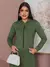 Conjunto EleganteFeminino De Calça Pantalona E Blusa Casaco longo Confeccionado Em Tecido Moletinho - Seuconfortotche