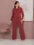 Conjunto EleganteFeminino De Calça Pantalona E Blusa Casaco longo Confeccionado Em Tecido Moletinho na internet