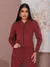 Conjunto EleganteFeminino De Calça Pantalona E Blusa Casaco longo Confeccionado Em Tecido Moletinho na internet