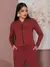 Conjunto EleganteFeminino De Calça Pantalona E Blusa Casaco longo Confeccionado Em Tecido Moletinho - Seuconfortotche