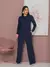Conjunto EleganteFeminino De Calça Pantalona E Blusa Casaco longo Confeccionado Em Tecido Moletinho na internet