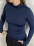 Blusa Termica Inverno Flanelada Golinha Alta Feminino Adulto Segunda Pele Azul Marinho