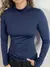 Blusa Termica Inverno Flanelada Golinha Alta Feminino Adulto Segunda Pele Azul Marinho - Seuconfortotche