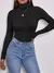 Maré&Cia Blusa Gola Alta Cacharrel Manga Longa Tecido Liso Segunda Pele Suplex Toque de Poliamida - comprar online