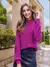 Trico blusa manga longa com tranca moda outono e inverno - Seuconfortotche