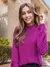 Trico blusa manga longa com tranca moda outono e inverno - Seuconfortotche