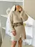 Imagem do Vestido Basico Mousse Tricot Outono Inverno Casual Dividido Malhado Casual Dividido Malhado