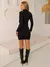 Vestido Feminino Gola Alta Manga Longa Moda Inverno - comprar online