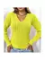 Gola ve trancinha tecido fina blusa manga longa normal linha - comprar online