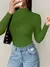 Maré&Cia Blusa Gola Alta Cacharrel Manga Longa Tecido Liso Segunda Pele Suplex Toque de Poliamida - comprar online