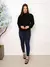 Trico blusa manga longa com tranca moda outono e inverno - loja online