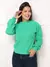 Imagem do Trico blusa manga longa com tranca moda outono e inverno