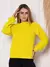 Trico blusa manga longa com tranca moda outono e inverno - loja online