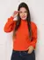 Trico blusa manga longa com tranca moda outono e inverno - loja online