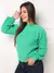 Trico blusa manga longa com tranca moda outono e inverno