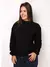 Trico blusa manga longa com tranca moda outono e inverno na internet