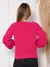 Trico blusa manga longa com tranca moda outono e inverno na internet