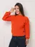 Imagem do Trico blusa manga longa com tranca moda outono e inverno