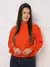 Trico blusa manga longa com tranca moda outono e inverno