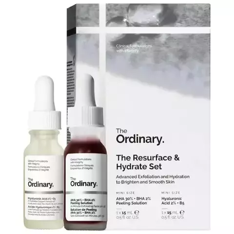The Resurface and Hydrate Set with Hyaluronic Acid + AHA peeling - comprar online