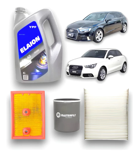Kit Service Ypf Elaion 5w40 + 3 Filtros Audi A1 A3 1.4 Turbo