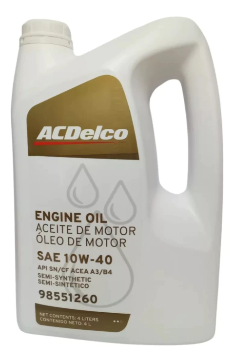 Acdelco 10w-40 4 Litros Semi Sintetico Chevrolet Volkswagen