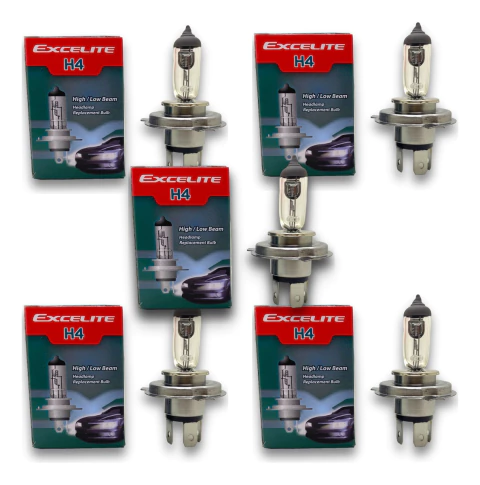 Pack X 5 Lamparas H4 12v 60/55w Halogenas Importadas Corea