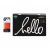 Luminária Neon Led Hello Moldura E Fio Neon Laranja 2,4m