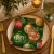 Guardanapo Para Decoupage Papel Bolas de Natal Fundo Verde 20un IHR na internet