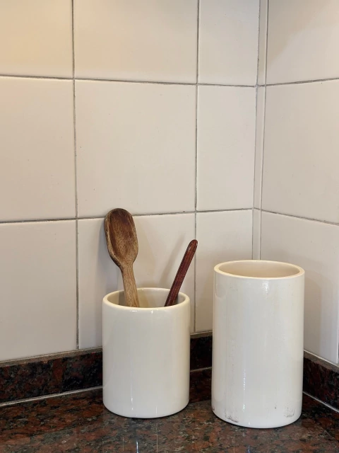 Porta Utensilios Contenedor Cerámica Grande Artesanal