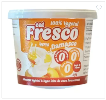 Alimento Vegetal Iogurte 50%OFF com cupon "Black" de Coco com Damasco 110g - Eat Fresco