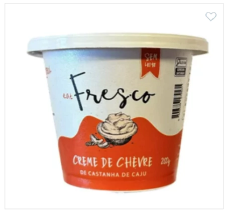 Creme de Chèvre Vegetal 200g - 50%OFF com cupon "Black" Eat Fresco