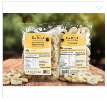 Biscoito de polvilho tradicional 65g - Da Roça - comprar online