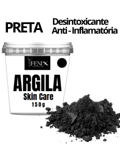ARGILA SKIN CARE 100% NATURAL PRETA ROSTO PELE CABELO 150 gr