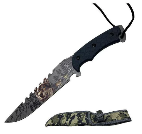 Faca Esportiva 3D Caça Pesca Com Bainha XV3407- Xingu