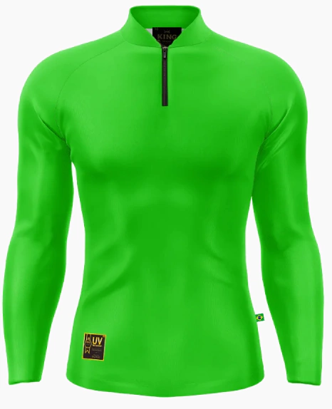 Camiseta Lisa Gola Padre UV 50 Verde - King Brasil