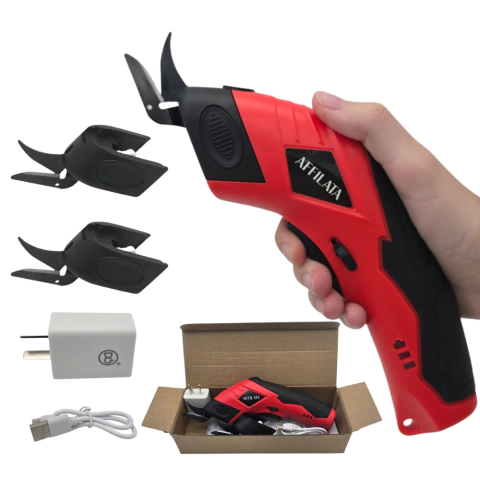 Tijera Eléctrica Affilata con Cargador Inalámbrica Recargable X2 Filos
